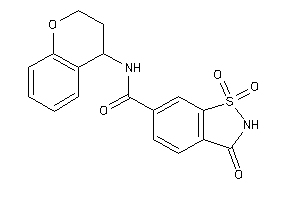 N-chroman-4-yl-1,1,3-triketo-1,2-benzothiazole-6-carboxamide