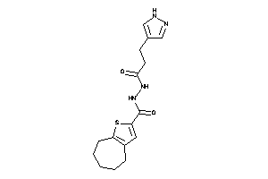 N'-[3-(1H-pyrazol-4-yl)propanoyl]-5,6,7,8-tetrahydro-4H-cyclohepta[b]thiophene-2-carbohydrazide