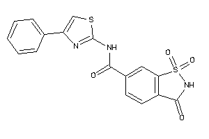 1,1,3-triketo-N-(4-phenylthiazol-2-yl)-1,2-benzothiazole-6-carboxamide