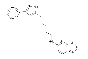 5-(3-phenyl-1H-pyrazol-5-yl)pentyl-(tetrazolo[5,1-f]pyridazin-6-yl)amine