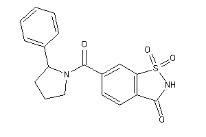 1,1-diketo-6-(2-phenylpyrrolidine-1-carbonyl)-1,2-benzothiazol-3-one