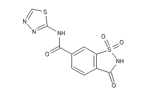 Image of 1,1,3-triketo-N-(1,3,4-thiadiazol-2-yl)-1,2-benzothiazole-6-carboxamide
