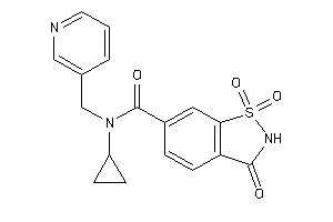 N-cyclopropyl-1,1,3-triketo-N-(3-pyridylmethyl)-1,2-benzothiazole-6-carboxamide