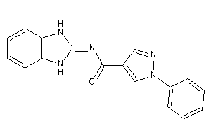Image of N-(1,3-dihydrobenzimidazol-2-ylidene)-1-phenyl-pyrazole-4-carboxamide