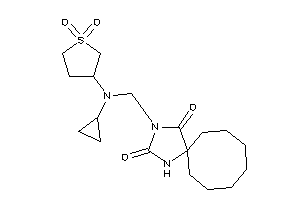 Image of 3-[[cyclopropyl-(1,1-diketothiolan-3-yl)amino]methyl]-1,3-diazaspiro[4.7]dodecane-2,4-quinone