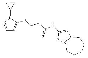 3-[(1-cyclopropylimidazol-2-yl)thio]-N-(5,6,7,8-tetrahydro-4H-cyclohepta[b]thiophen-2-yl)propionamide