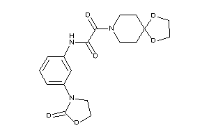 2-(1,4-dioxa-8-azaspiro[4.5]decan-8-yl)-2-keto-N-[3-(2-ketooxazolidin-3-yl)phenyl]acetamide