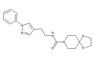 N-[2-(1-phenylpyrazol-4-yl)ethyl]-1,4-dioxa-8-azaspiro[4.5]decane-8-carboxamide