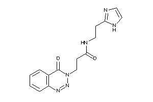 N-[2-(1H-imidazol-2-yl)ethyl]-3-(4-keto-1,2,3-benzotriazin-3-yl)propionamide