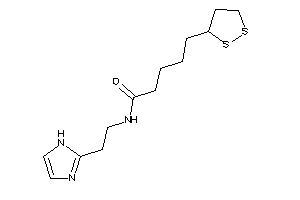 Image of 5-(dithiolan-3-yl)-N-[2-(1H-imidazol-2-yl)ethyl]valeramide