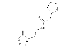 2-cyclopent-2-en-1-yl-N-[2-(1H-imidazol-2-yl)ethyl]acetamide