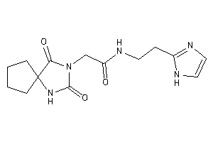 Image of 2-(2,4-diketo-1,3-diazaspiro[4.4]nonan-3-yl)-N-[2-(1H-imidazol-2-yl)ethyl]acetamide