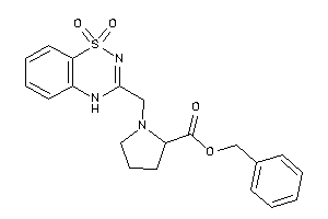 Image of 1-[(1,1-diketo-4H-benzo[e][1,2,4]thiadiazin-3-yl)methyl]pyrrolidine-2-carboxylic Acid Benzyl Ester