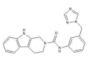 N-[3-(1,2,4-triazol-1-ylmethyl)phenyl]-1,3,4,9-tetrahydro-$b-carboline-2-carboxamide