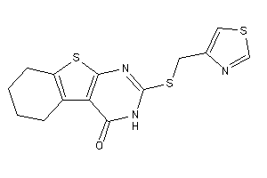 2-(thiazol-4-ylmethylthio)-5,6,7,8-tetrahydro-3H-benzothiopheno[2,3-d]pyrimidin-4-one