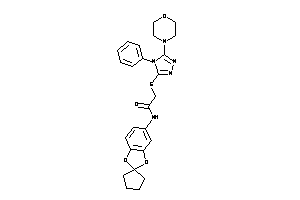 2-[(5-morpholino-4-phenyl-1,2,4-triazol-3-yl)thio]-N-spiro[1,3-benzodioxole-2,1'-cyclopentane]-5-yl-acetamide