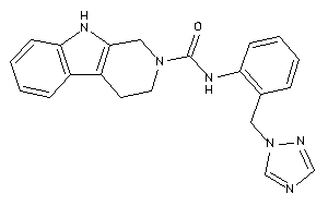 N-[2-(1,2,4-triazol-1-ylmethyl)phenyl]-1,3,4,9-tetrahydro-$b-carboline-2-carboxamide