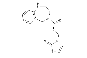 3-[3-keto-3-(1,2,3,5-tetrahydro-1,4-benzodiazepin-4-yl)propyl]-4-thiazolin-2-one