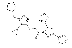 2-[[4-cyclopropyl-5-(2-thenyl)-1,2,4-triazol-3-yl]thio]-1-[3-(2-furyl)-5-(2-thienyl)-2-pyrazolin-1-yl]ethanone