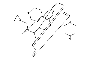 Cyclopropylmethyl-piperazin-1-ium-1-ylidene-piperazino-BLAH