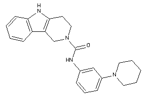 N-(3-piperidinophenyl)-1,3,4,5-tetrahydropyrido[4,3-b]indole-2-carboxamide