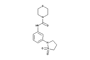 N-[3-(1,1-diketo-1,2-thiazolidin-2-yl)phenyl]thiomorpholine-4-carboxamide