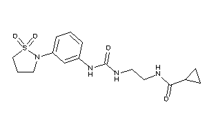 N-[2-[[3-(1,1-diketo-1,2-thiazolidin-2-yl)phenyl]carbamoylamino]ethyl]cyclopropanecarboxamide