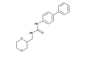 1-(1,4-dioxan-2-ylmethyl)-3-(4-phenylphenyl)urea