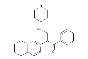 1-phenyl-2-(5,6,7,8-tetrahydroisoquinolin-2-ium-2-yl)-3-(tetrahydropyran-4-ylamino)prop-2-en-1-one