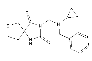 Image of 3-[[benzyl(cyclopropyl)amino]methyl]-7-thia-1,3-diazaspiro[4.4]nonane-2,4-quinone