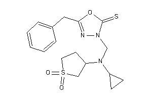 5-benzyl-3-[[cyclopropyl-(1,1-diketothiolan-3-yl)amino]methyl]-1,3,4-oxadiazole-2-thione