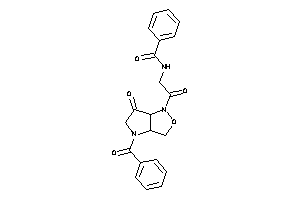 Image of N-[2-(4-benzoyl-6-keto-3,3a,5,6a-tetrahydropyrrolo[3,2-c]isoxazol-1-yl)-2-keto-ethyl]benzamide