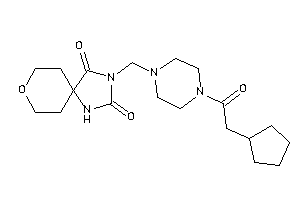 3-[[4-(2-cyclopentylacetyl)piperazino]methyl]-8-oxa-1,3-diazaspiro[4.5]decane-2,4-quinone