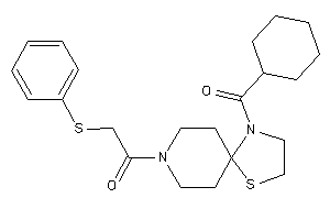 Image of 1-[1-(cyclohexanecarbonyl)-4-thia-1,8-diazaspiro[4.5]decan-8-yl]-2-(phenylthio)ethanone