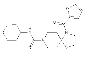 N-cyclohexyl-1-(2-furoyl)-4-thia-1,8-diazaspiro[4.5]decane-8-carboxamide