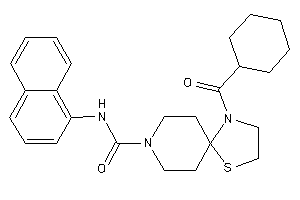 1-(cyclohexanecarbonyl)-N-(1-naphthyl)-4-thia-1,8-diazaspiro[4.5]decane-8-carboxamide