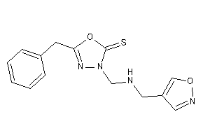 5-benzyl-3-[(isoxazol-4-ylmethylamino)methyl]-1,3,4-oxadiazole-2-thione
