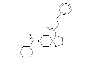 1-[8-(cyclohexanecarbonyl)-1-thia-4,8-diazaspiro[4.5]decan-4-yl]-3-phenyl-propan-1-one