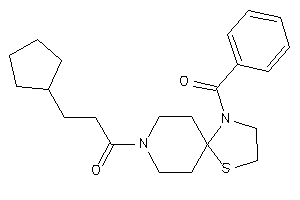 Image of 1-(1-benzoyl-4-thia-1,8-diazaspiro[4.5]decan-8-yl)-3-cyclopentyl-propan-1-one