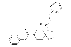 4-hydrocinnamoyl-N-phenyl-1-thia-4,8-diazaspiro[4.5]decane-8-carboxamide