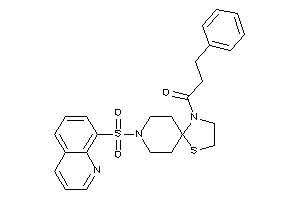 3-phenyl-1-[8-(8-quinolylsulfonyl)-1-thia-4,8-diazaspiro[4.5]decan-4-yl]propan-1-one