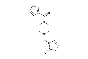 Image of 3-furyl-[4-[(2-thioxo-1,3,4-oxadiazol-3-yl)methyl]piperazino]methanone