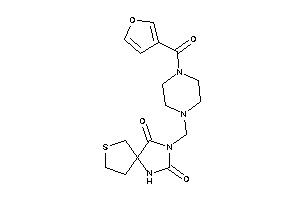 Image of 3-[[4-(3-furoyl)piperazino]methyl]-7-thia-1,3-diazaspiro[4.4]nonane-2,4-quinone