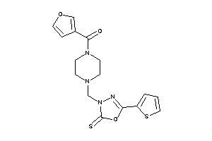 Image of 3-furyl-[4-[[5-(2-thienyl)-2-thioxo-1,3,4-oxadiazol-3-yl]methyl]piperazino]methanone