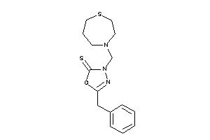Image of 5-benzyl-3-(1,4-thiazepan-4-ylmethyl)-1,3,4-oxadiazole-2-thione