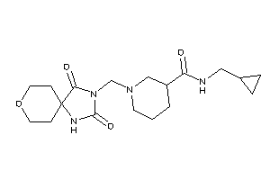 N-(cyclopropylmethyl)-1-[(2,4-diketo-8-oxa-1,3-diazaspiro[4.5]decan-3-yl)methyl]nipecotamide