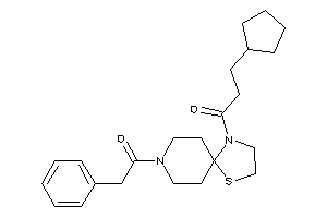 3-cyclopentyl-1-[8-(2-phenylacetyl)-1-thia-4,8-diazaspiro[4.5]decan-4-yl]propan-1-one