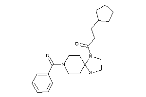 Image of 1-(8-benzoyl-1-thia-4,8-diazaspiro[4.5]decan-4-yl)-3-cyclopentyl-propan-1-one
