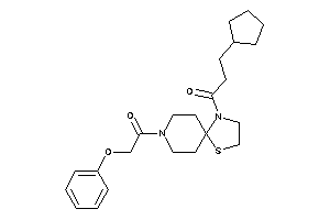 3-cyclopentyl-1-[8-(2-phenoxyacetyl)-1-thia-4,8-diazaspiro[4.5]decan-4-yl]propan-1-one