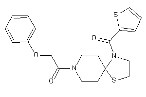 Image of 2-phenoxy-1-[1-(2-thenoyl)-4-thia-1,8-diazaspiro[4.5]decan-8-yl]ethanone